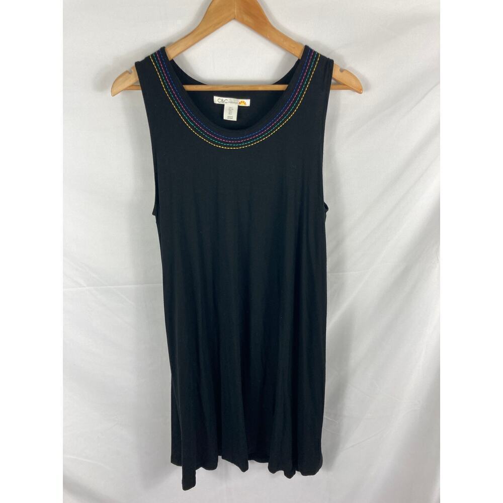 C&C California Rainbow Embroidery Neckline Soft Dress Size Large